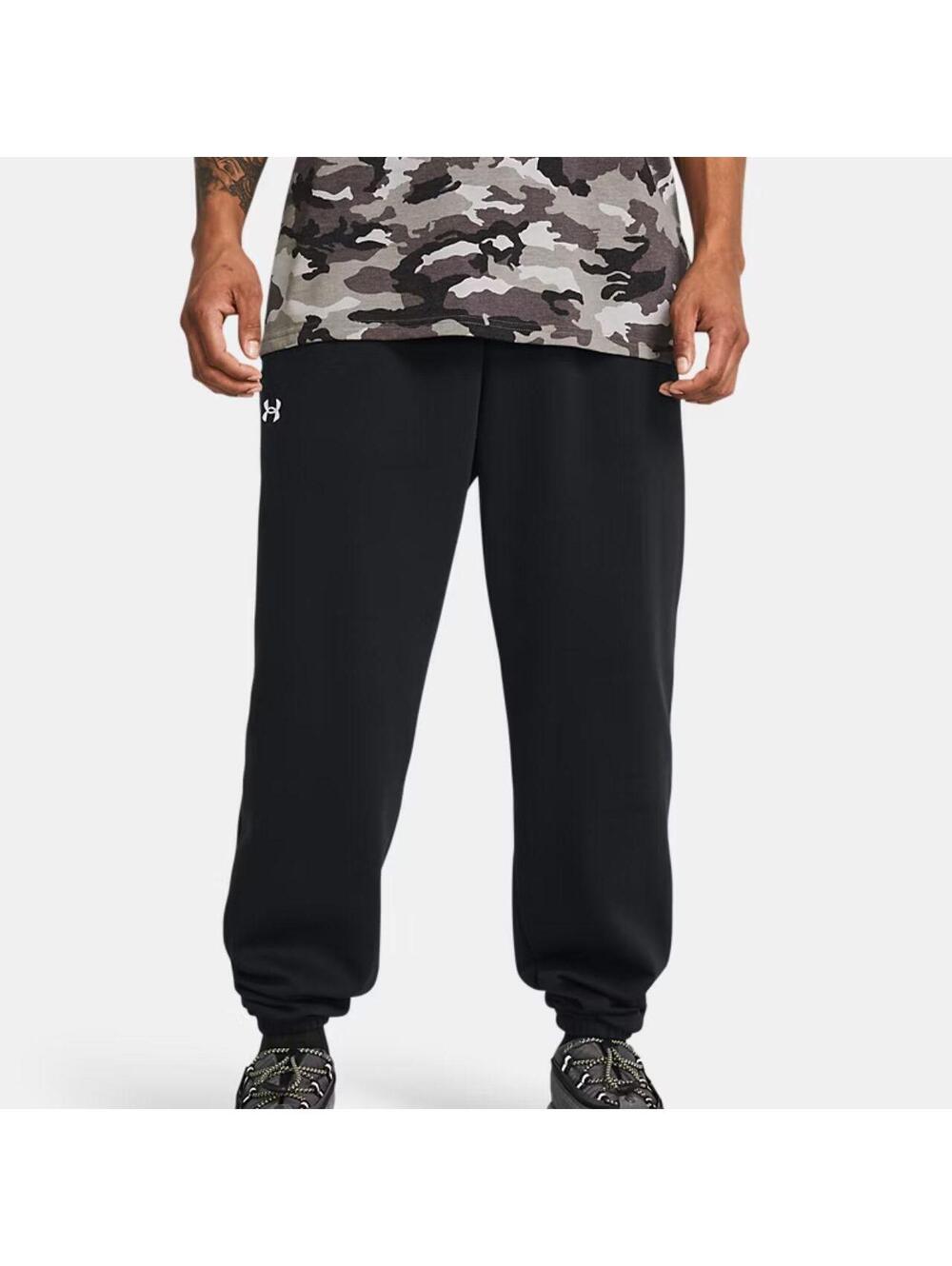 Under Armour Rival Fleece Puddle Pants Black Men's Large Like New
